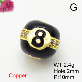 Fashion Copper Accessories  Micro Pave Cubic Zirconia & Enamel  XFF01031aaij-L035