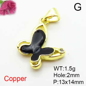 Fashion Copper Pendant  Micro Pave Cubic Zirconia & Enamel  XFPC04875vail-L035