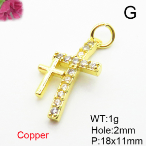 Fashion Copper Pendant  Micro Pave Cubic Zirconia  XFPC04968vail-L035
