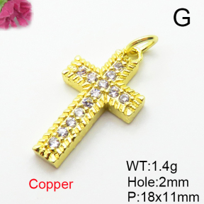 Fashion Copper Pendant  Micro Pave Cubic Zirconia  XFPC04983vail-L035