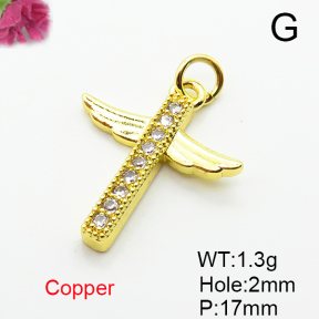 Fashion Copper Pendant  Micro Pave Cubic Zirconia  XFPC04986aaih-L035