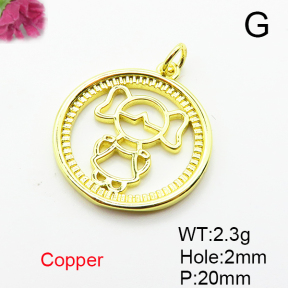 Fashion Copper Pendant  Micro Pave Cubic Zirconia  XFPC05079vaia-L035
