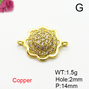 Fashion Copper Pendant  Micro Pave Cubic Zirconia  XFPC05124avja-L035