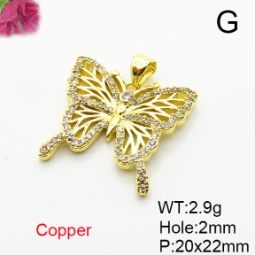 Fashion Copper Pendant  Micro Pave Cubic Zirconia  XFPC05127aakl-L035