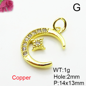 Fashion Copper Pendant  Micro Pave Cubic Zirconia  XFPC05163vail-L035