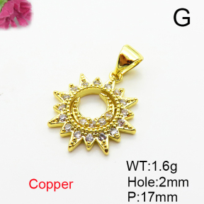Fashion Copper Pendant  Micro Pave Cubic Zirconia  XFPC05196aaim-L035