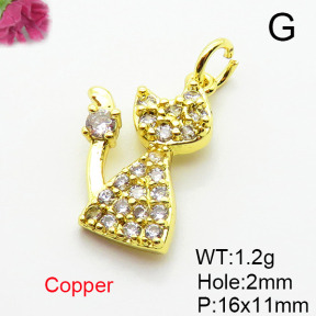 Fashion Copper Pendant  Micro Pave Cubic Zirconia  XFPC05214aaim-L035