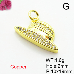 Fashion Copper Pendant  Micro Pave Cubic Zirconia  XFPC05229avja-L035