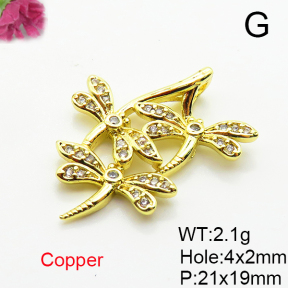 Fashion Copper Pendant  Micro Pave Cubic Zirconia  XFPC05253aajl-L035