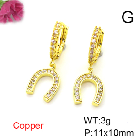 Fashion Copper Earrings  F6E403440bbov-L035