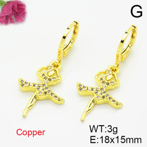 Fashion Copper Earrings  F6E403486vbnl-L035