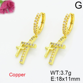 Fashion Copper Earrings  F6E403515bbov-L035