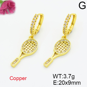 Fashion Copper Earrings  F6E403521bbov-L035