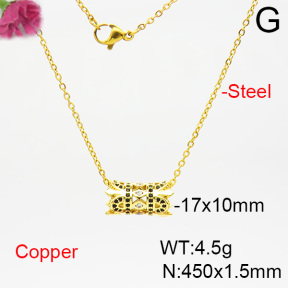 Fashion Copper Necklace  F6N403765vbmb-L035