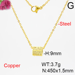 Fashion Copper Necklace  F6N403766bbmi-L035