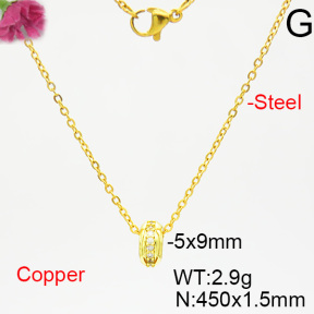 Fashion Copper Necklace  F6N403775aako-L035