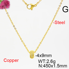 Fashion Copper Necklace  F6N403779bblk-L035