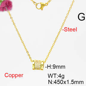 Fashion Copper Necklace  F6N403786vbll-L035