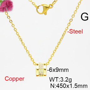 Fashion Copper Necklace  F6N403787bblk-L035