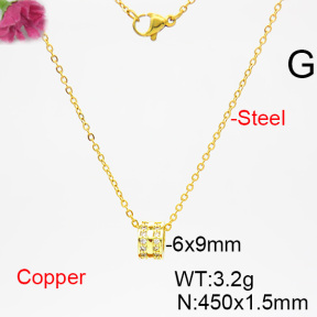 Fashion Copper Necklace  F6N403791ablh-L035