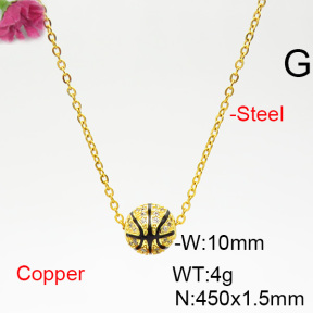 Fashion Copper Necklace  F6N403794ablh-L035