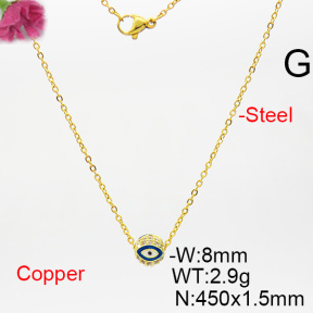 Fashion Copper Necklace  F6N403795bvlm-L035