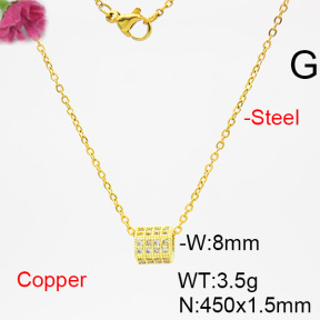 Fashion Copper Necklace  F6N403797abli-L035