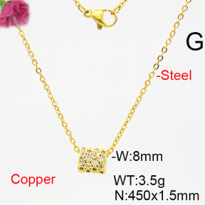 Fashion Copper Necklace  F6N403798vbll-L035