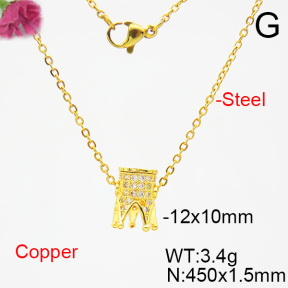 Fashion Copper Necklace  F6N403805ablh-L035