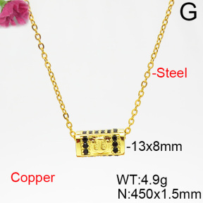 Fashion Copper Necklace  F6N403809bblo-L035