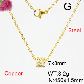 Fashion Copper Necklace  F6N403817bblj-L035