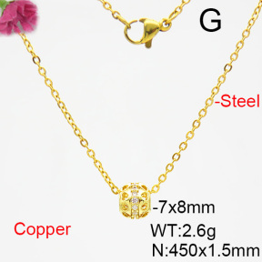 Fashion Copper Necklace  F6N403818aako-L035