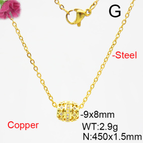 Fashion Copper Necklace  F6N403819abli-L035