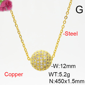 Fashion Copper Necklace  F6N403821vbnb-L035