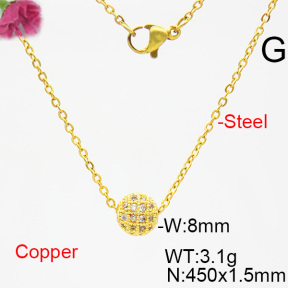 Fashion Copper Necklace  F6N403822aakn-L035