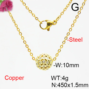 Fashion Copper Necklace  F6N403825vbll-L035