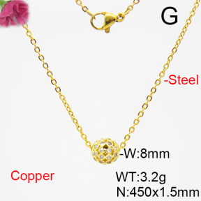 Fashion Copper Necklace  F6N403826bblj-L035