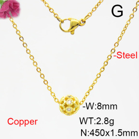 Fashion Copper Necklace  F6N403827aakj-L035