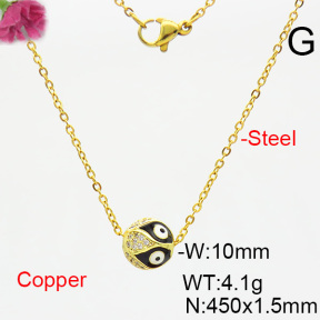 Fashion Copper Necklace  F6N403830bbmj-L035
