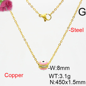 Fashion Copper Necklace  F6N403832bblk-L035