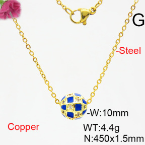 Fashion Copper Necklace  F6N403834vbll-L035