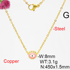 Fashion Copper Necklace  F6N403837bblk-L035