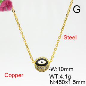 Fashion Copper Necklace  F6N403839bblp-L035