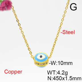 Fashion Copper Necklace  F6N403841bbln-L035