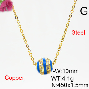 Fashion Copper Necklace  F6N403843vbll-L035