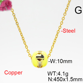 Fashion Copper Necklace  F6N403844bblj-L035