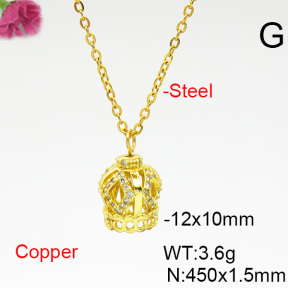 Fashion Copper Necklace  F6N403859bblo-L035