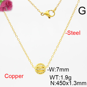 Fashion Copper Necklace  F6N403861bblo-L035