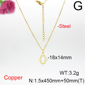 Fashion Copper Necklace  F6N404206vbmb-L035
