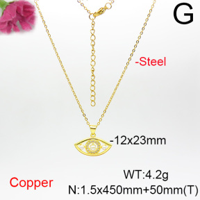 Fashion Copper Necklace  F6N404207vbmb-L035